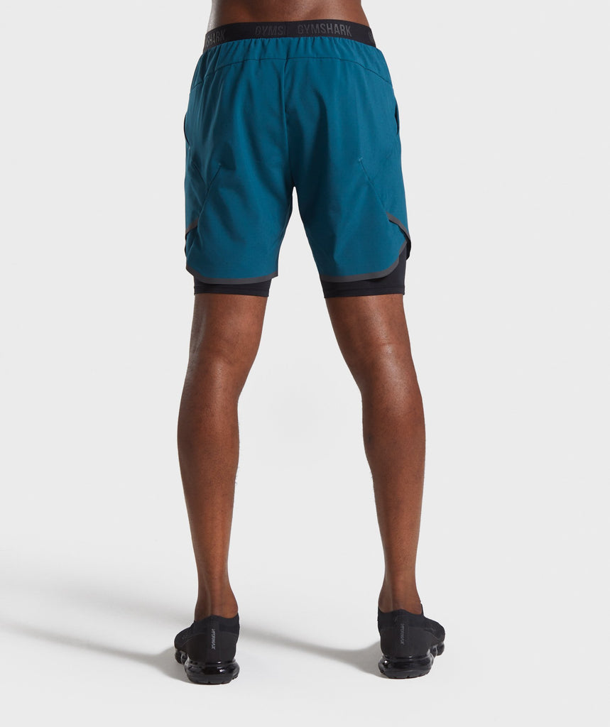 Gymshark 2 In 1 Tech Shorts Deep Teal Gymshark