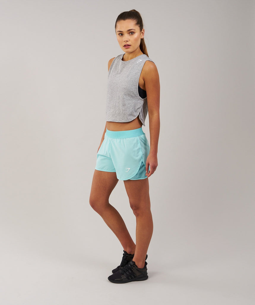 Gymshark Running Shorts Marine Blue/White Gymshark