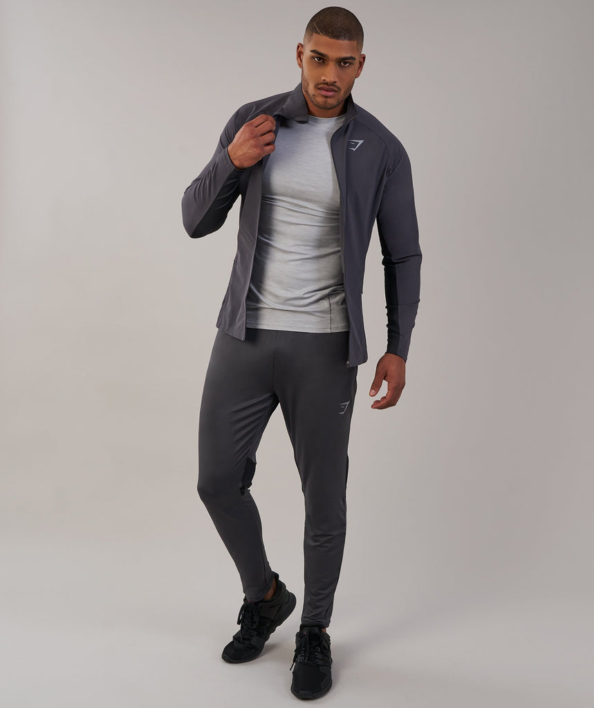 Gymshark Gravity Track Top Charcoal/Black Gymshark