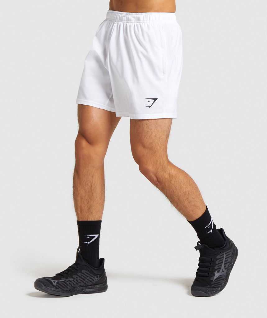 Gymshark Arrival 5" Zip Pocket Shorts White Gymshark