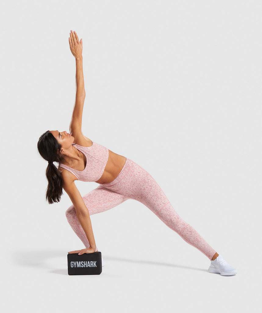 Gymshark Fleur Texture Sports Bra Brick Red Gymshark