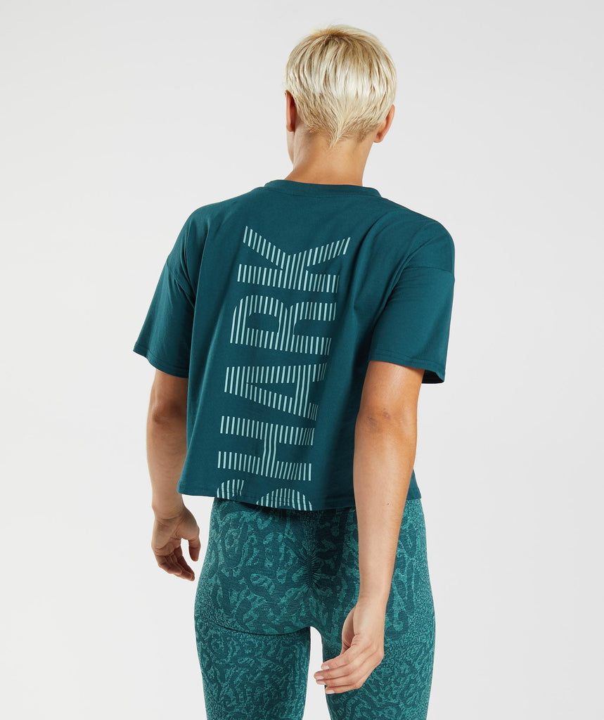 Gymshark 315 Midi TShirt Winter Teal/Pearl Blue Gymshark