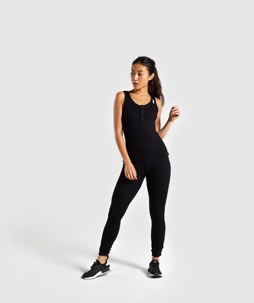 Gymshark Power Down Jumpsuit Black Gymshark