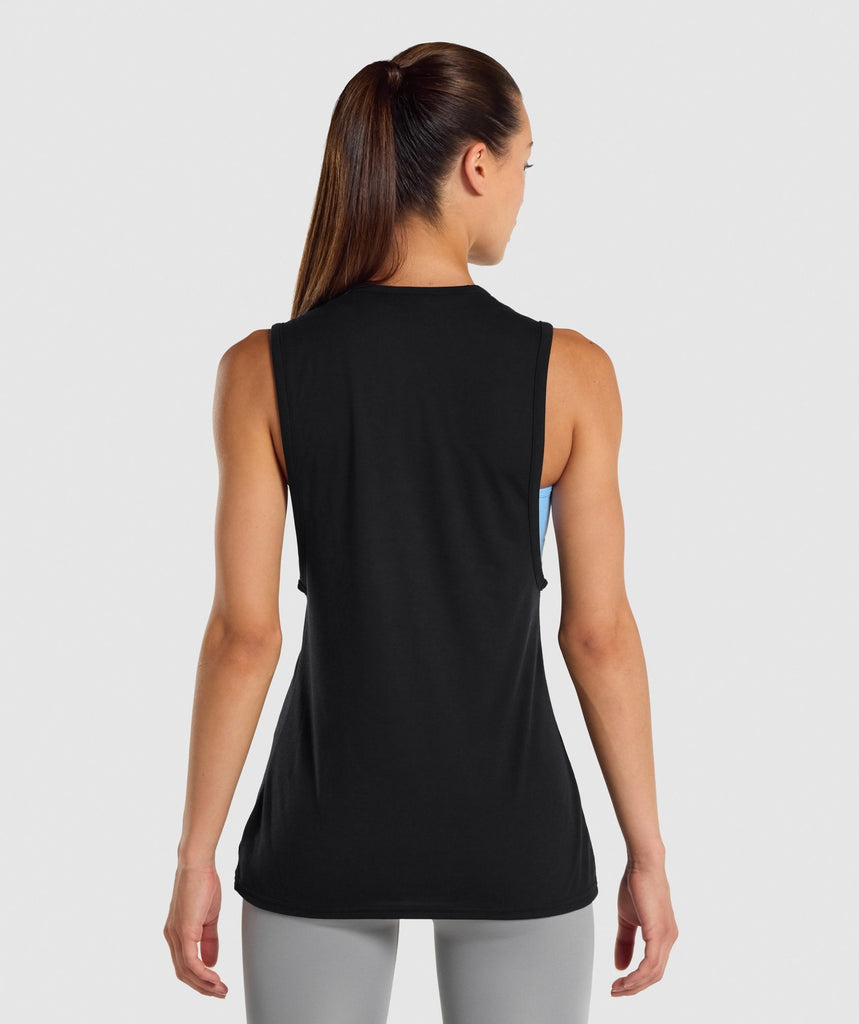 Gymshark Training Drop Arm Tank Black Gymshark 5067