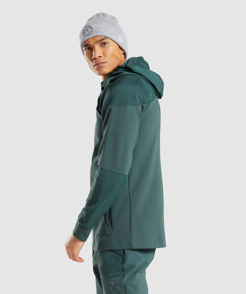 Gymshark Venture Zip Up Hoodie Dark Green Gymshark