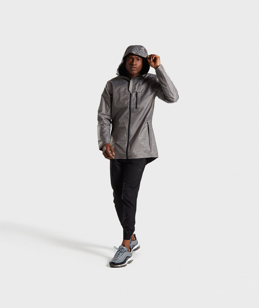 Gymshark Storm Waterproof Parka Light Grey Gymshark