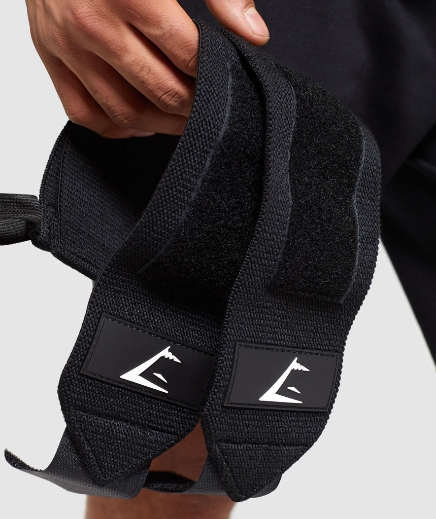 Gymshark Wrist Straps Black Gymshark